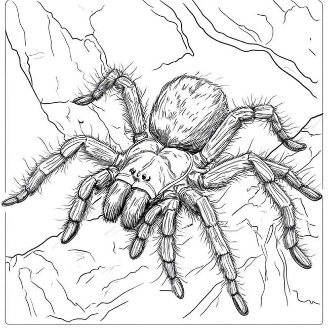 desenhos de tarantulas para imprimir e colorir pintar 26