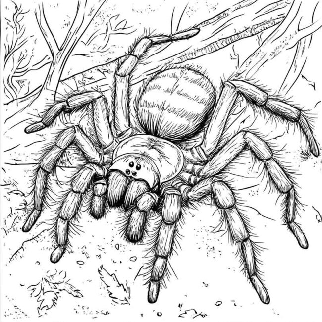 desenhos de tarantulas para imprimir e colorir pintar 10