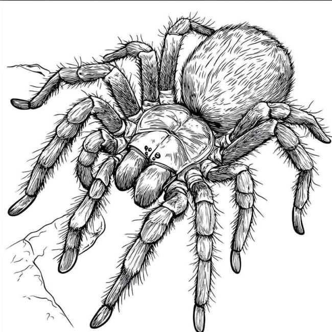 desenhos de tarantulas para imprimir e colorir pintar 15