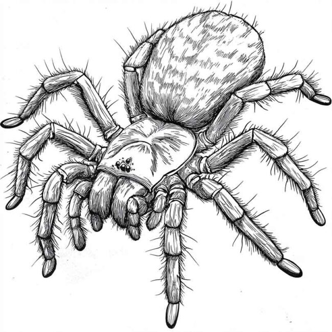 desenhos de tarantulas para imprimir e colorir pintar 16