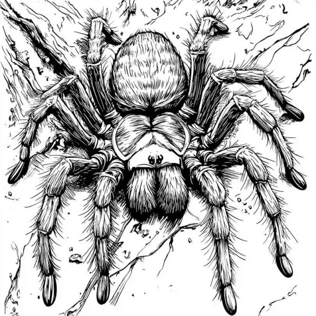 desenhos de tarantulas para imprimir e colorir pintar 6