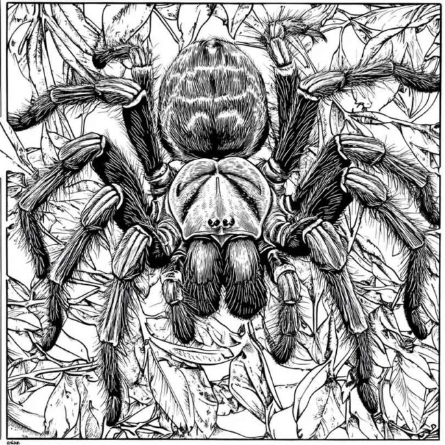 desenhos de tarantulas para imprimir e colorir pintar 2