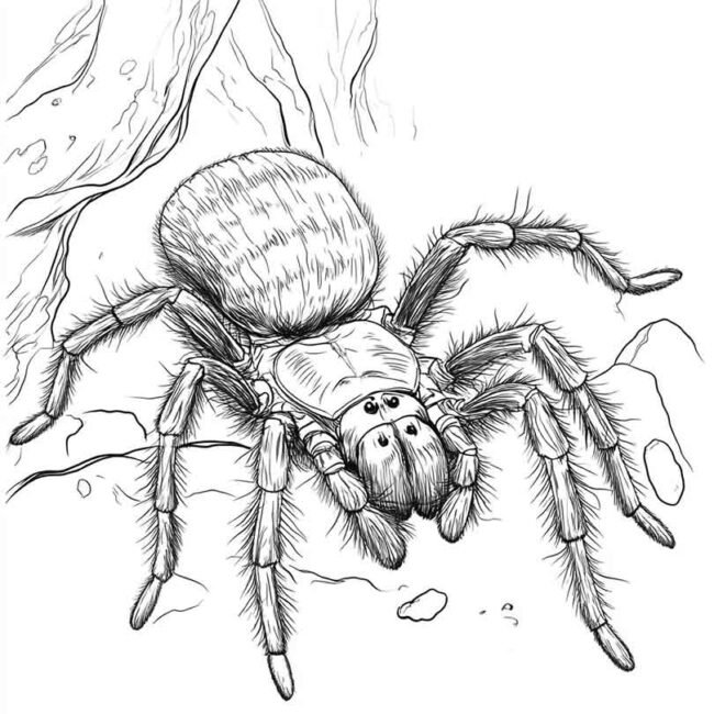 desenhos de tarantulas para imprimir e colorir pintar 27