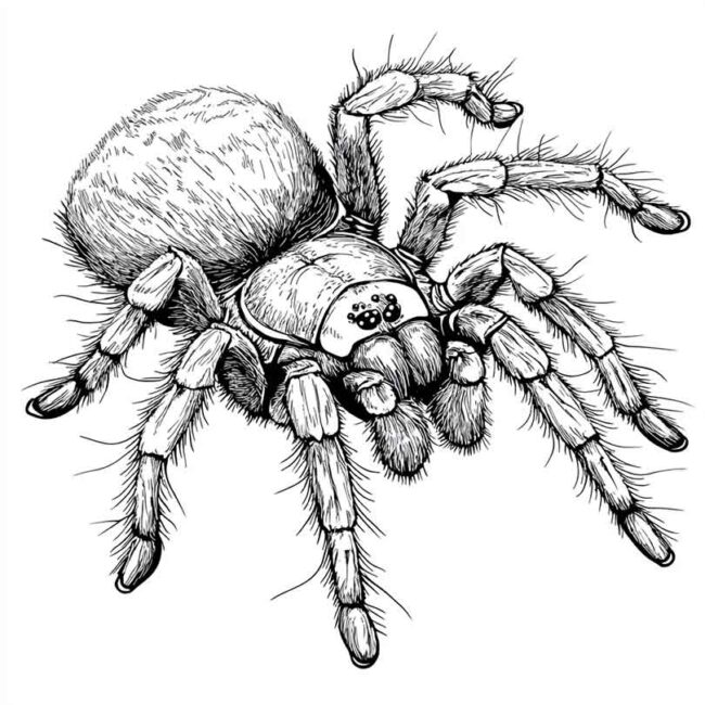 desenhos de tarantulas para imprimir e colorir pintar 30