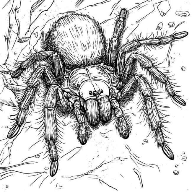 desenhos de tarantulas para imprimir e colorir pintar 17