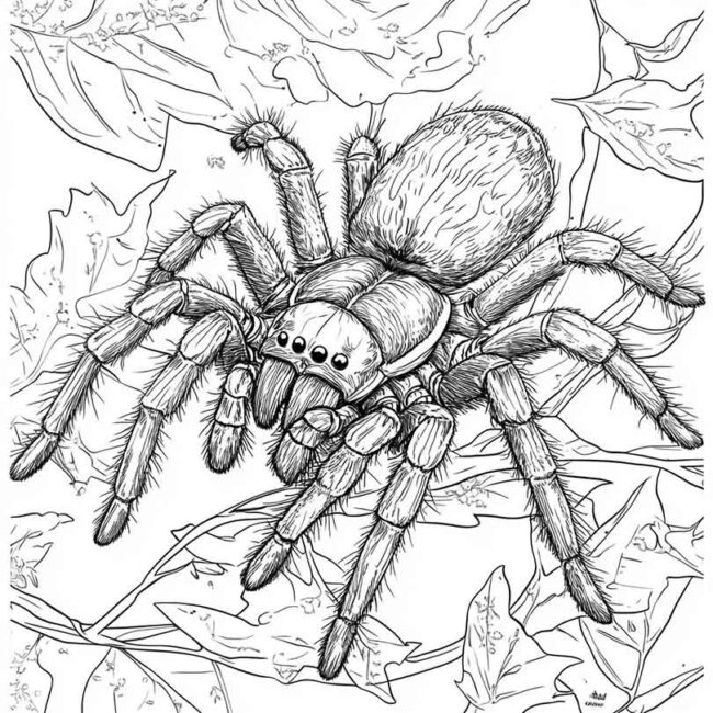 desenhos de tarantulas para imprimir e colorir pintar 4