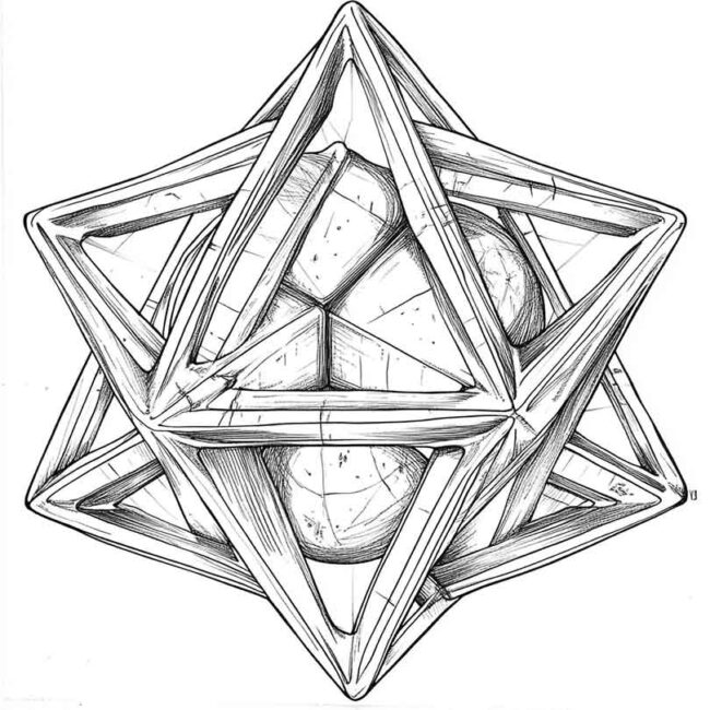 Desenhos de Icosaedro para Imprimir e Colorir 8