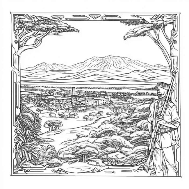 Desenhos do Quenia para Imprimir e Colorir 9