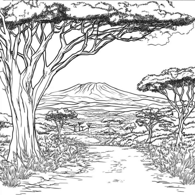 Desenhos do Quenia para Imprimir e Colorir 7