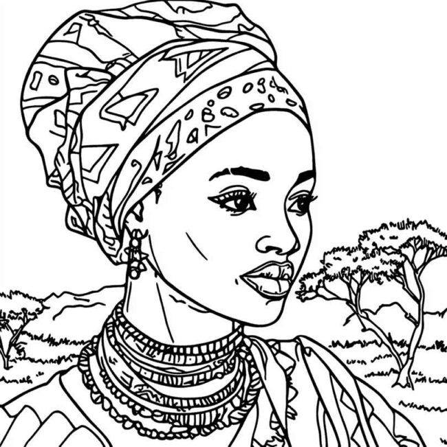 Desenhos do Quenia para Imprimir e Colorir 22