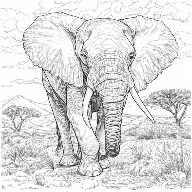 Desenhos do Quenia para Imprimir e Colorir 23