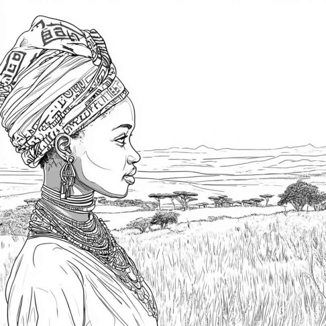 Desenhos do Quenia para Imprimir e Colorir 15