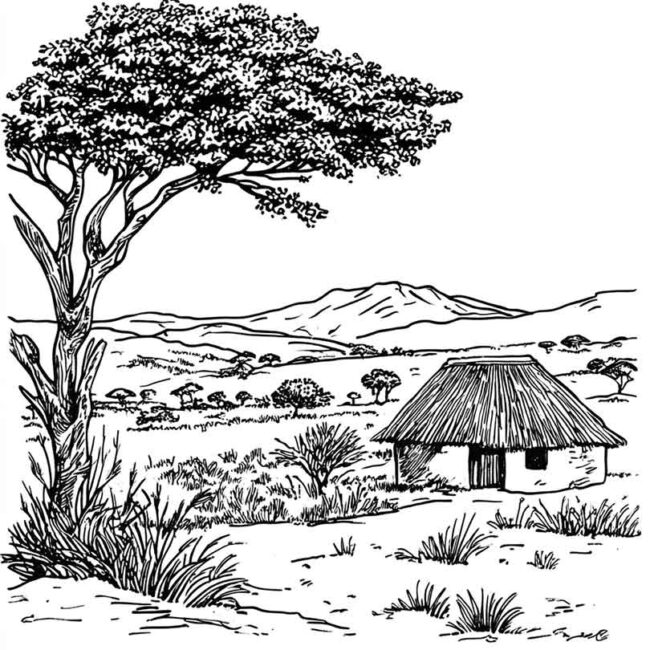Desenhos do Quenia para Imprimir e Colorir 17