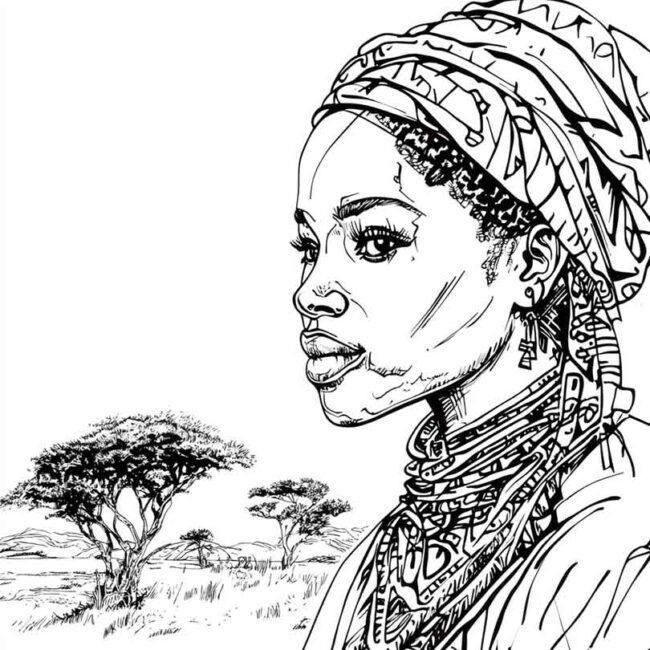 Desenhos do Quenia para Imprimir e Colorir 19