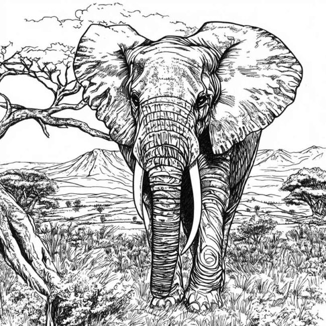 Desenhos do Quenia para Imprimir e Colorir 2