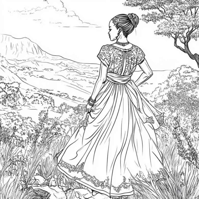 Desenhos do Quenia para Imprimir e Colorir 5