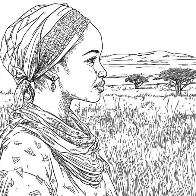 Desenhos do Quenia para Imprimir e Colorir 12