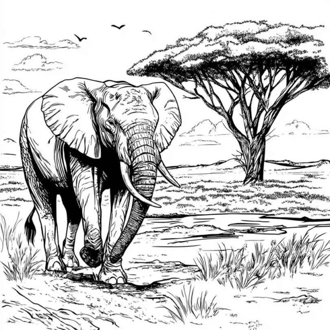 Desenhos do Quenia para Imprimir e Colorir 8