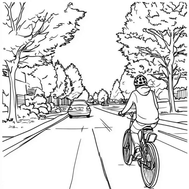 desenhos de ciclovia para imprimir e colorir e pintar png 4