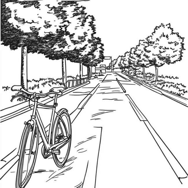 desenhos de ciclovia para imprimir e colorir e pintar png 9