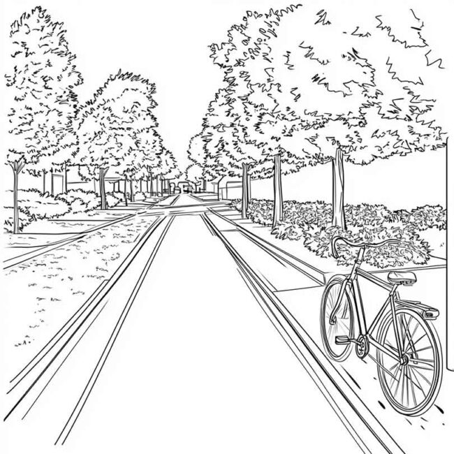 desenhos de ciclovia para imprimir e colorir e pintar png 5