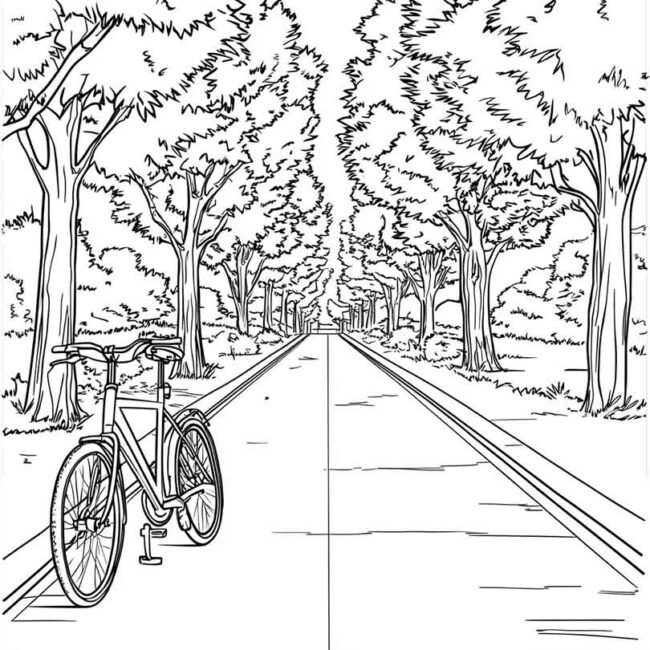 desenhos de ciclovia para imprimir e colorir e pintar png 2