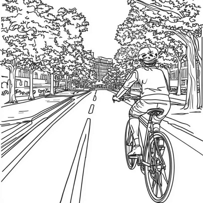 desenhos de ciclovia para imprimir e colorir e pintar png 27