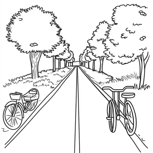 desenhos de ciclovia para imprimir e colorir e pintar png 1