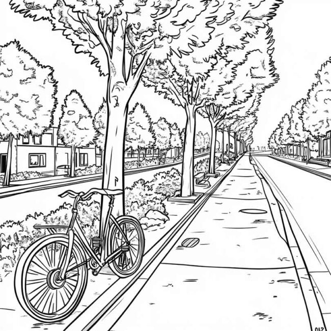 desenhos de ciclovia para imprimir e colorir e pintar png 22