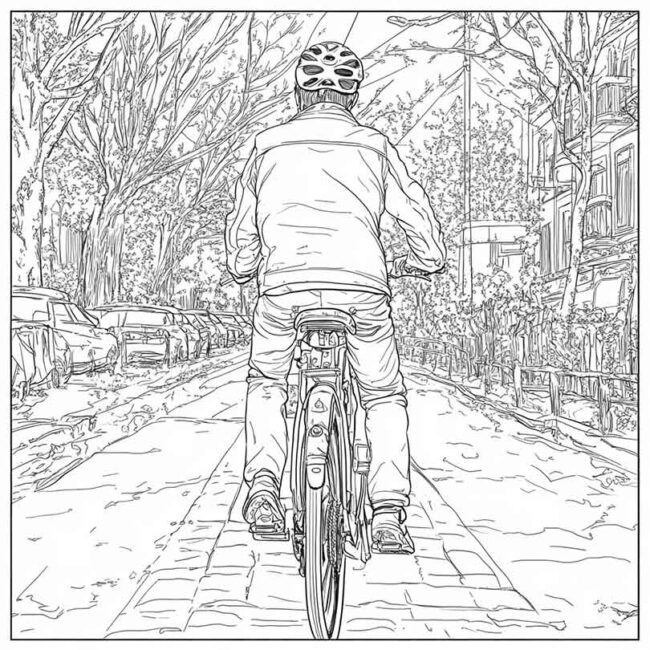 desenhos de ciclovia para imprimir e colorir e pintar png 11