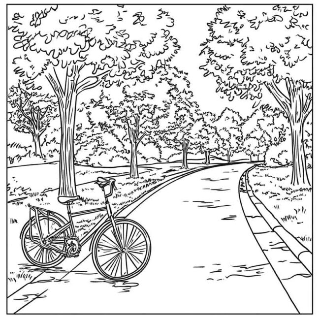 desenhos de ciclovia para imprimir e colorir e pintar png 15