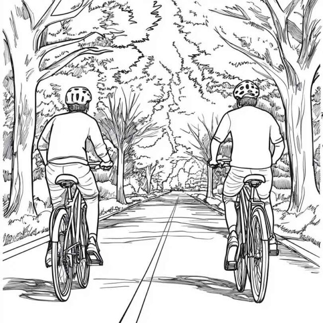 desenhos de ciclovia para imprimir e colorir e pintar png 21