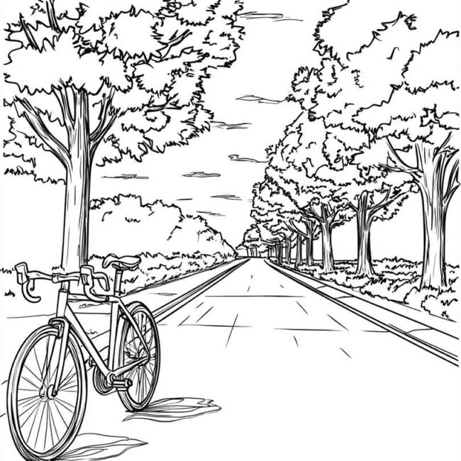 desenhos de ciclovia para imprimir e colorir e pintar png 14