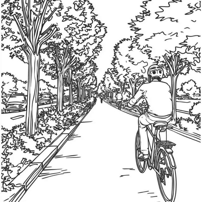 desenhos de ciclovia para imprimir e colorir e pintar png 17