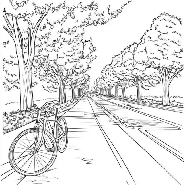 desenhos de ciclovia para imprimir e colorir e pintar png 19