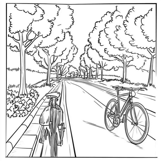 desenhos de ciclovia para imprimir e colorir e pintar png 26