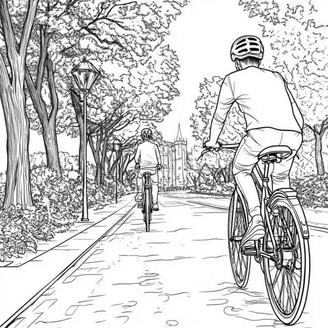 desenhos de ciclovia para imprimir e colorir e pintar png 13