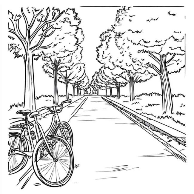 desenhos de ciclovia para imprimir e colorir e pintar png 20