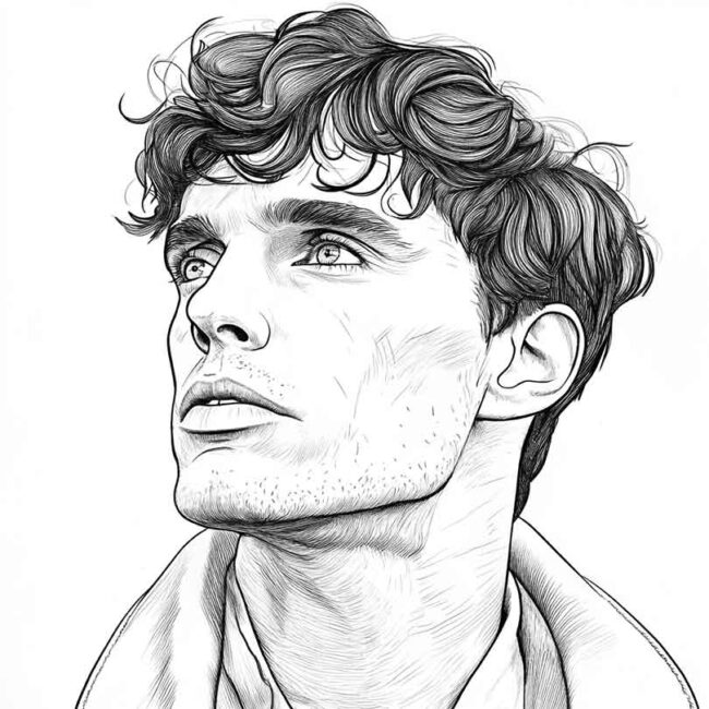 Desenhos de Cillian Murphy para Imprimir e Colorir 7