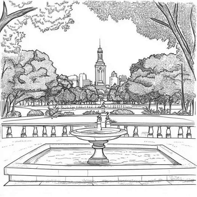 Desenhos de Parque Ibirapuera para Imprimir e Colorir 7 Desenhos de Parque Ibirapuera para Imprimir e Colorir 7