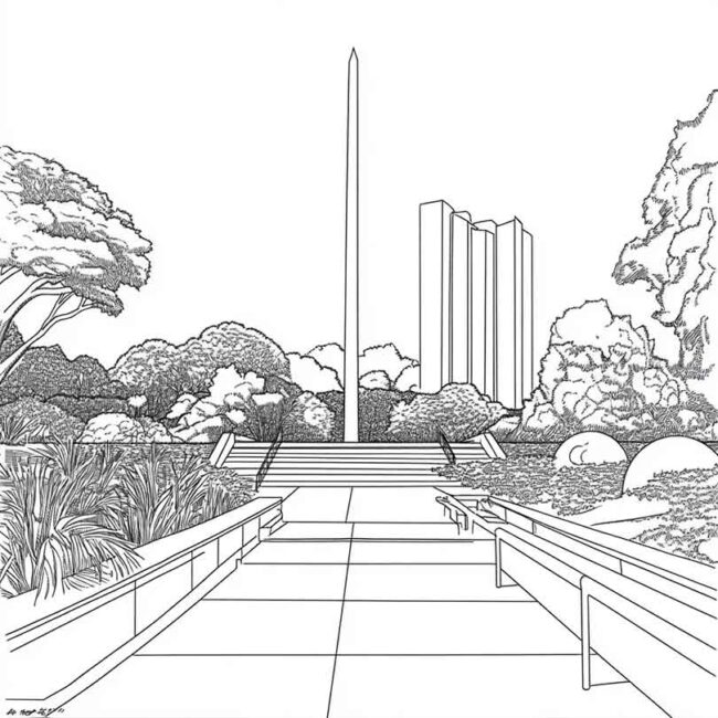 Desenhos de Parque Ibirapuera para Imprimir e Colorir 19 Desenhos de Parque Ibirapuera para Imprimir e Colorir 19