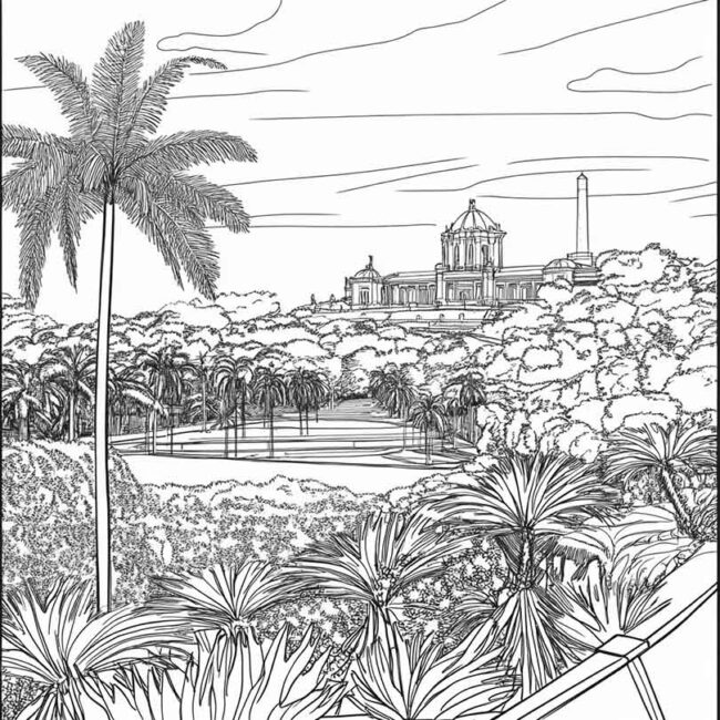 Desenhos de Parque Ibirapuera para Imprimir e Colorir 2 Desenhos de Parque Ibirapuera para Imprimir e Colorir 2