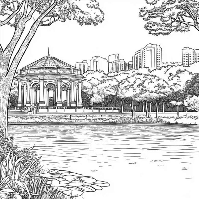 Desenhos de Parque Ibirapuera para Imprimir e Colorir 20 Desenhos de Parque Ibirapuera para Imprimir e Colorir 20