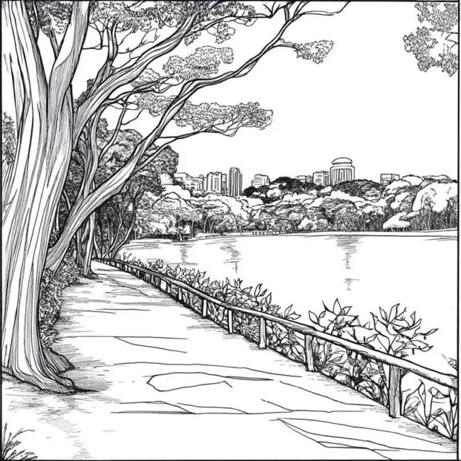 Desenhos de Parque Ibirapuera para Imprimir e Colorir 10 Desenhos de Parque Ibirapuera para Imprimir e Colorir 10
