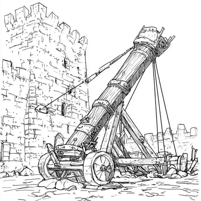 desenhos de catapultas para imprimir e colorir png 7