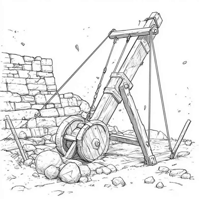 desenhos de catapultas para imprimir e colorir png 8