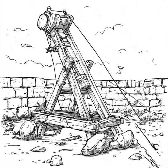 desenhos de catapultas para imprimir e colorir png 6