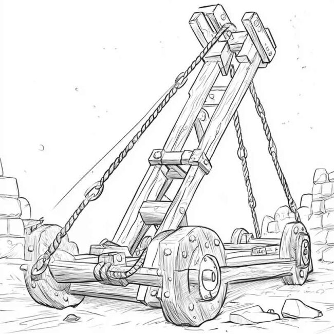 desenhos de catapultas para imprimir e colorir png 21