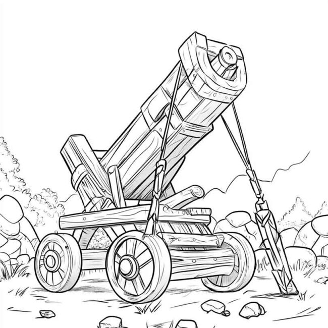 desenhos de catapultas para imprimir e colorir png 23