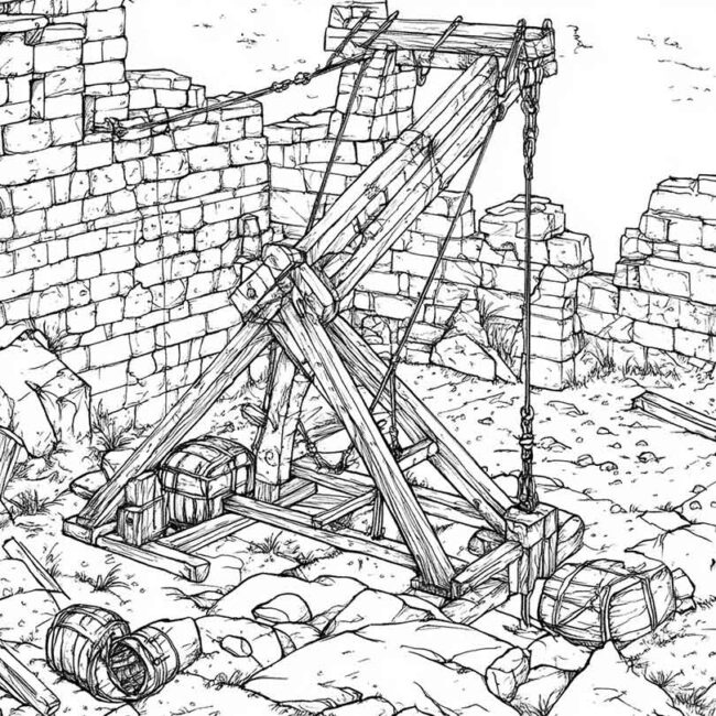 desenhos de catapultas para imprimir e colorir png 2
